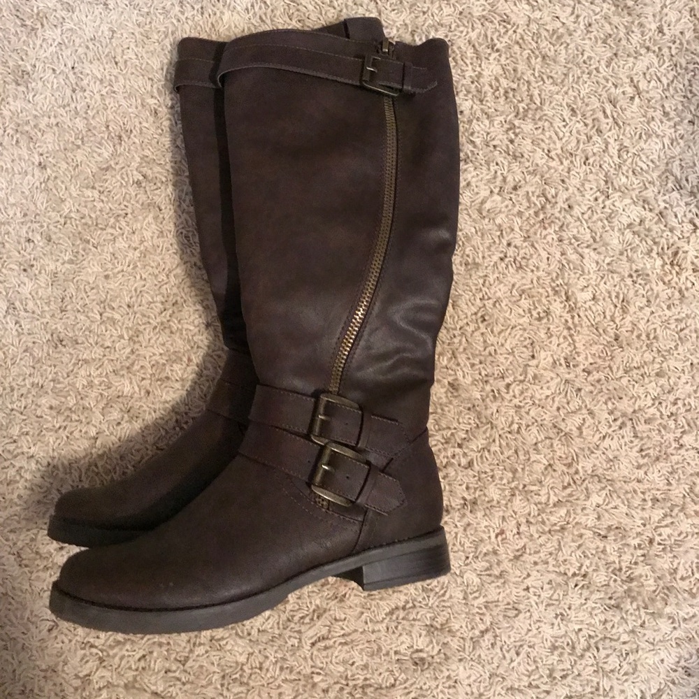 Tall brown boots